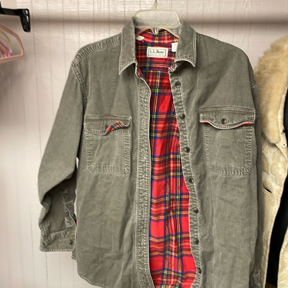 L.L.Bean flannel line button up shirt- vintage